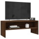 Barna tölgyszínű szerelt fa tv-szekrény 100 x 40 x 40 cm Barna tölgyszínű szerelt fa tv-szekrény 100 x 40 x 40 cm