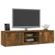 Füstös tölgy színű szerelt fa tv-szekrény 140 x 40 x 35,5 cm Füstös tölgy színű szerelt fa tv-szekrény 140 x 40 x 35,5 cm