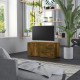 Füstös tölgyszínű szerelt fa tv-szekrény 80 x 34 x 36 cm Füstös tölgyszínű szerelt fa tv-szekrény 80 x 34 x 36 cm