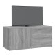 Szürke sonoma színű szerelt fa tv-szekrény 80 x 34 x 36 cm Szürke sonoma színű szerelt fa tv-szekrény 80 x 34 x 36 cm