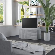 Szürke sonoma színű szerelt fa tv-szekrény 80 x 34 x 36 cm
