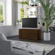 Barna tölgyszínű szerelt fa tv-szekrény 80 x 34 x 36 cm