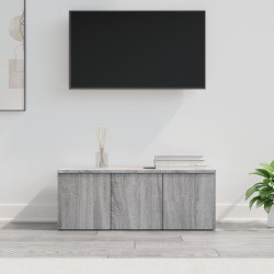 Szürke sonoma színű szerelt fa tv-szekrény 80x34x30 cm
