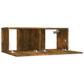 Füstös tölgy színű szerelt fa tv-szekrény 80 x 30 x 30 cm
