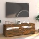 Füstös tölgyszínű tv-szekrény led-világítással 120 x 35 x 40 cm Füstös tölgyszínű tv-szekrény led-világítással 120 x 35 x 40 cm
