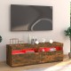 Füstös tölgyszínű tv-szekrény led-világítással 120 x 35 x 40 cm Füstös tölgyszínű tv-szekrény led-világítással 120 x 35 x 40 cm