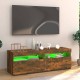 Füstös tölgyszínű tv-szekrény led-világítással 120 x 35 x 40 cm Füstös tölgyszínű tv-szekrény led-világítással 120 x 35 x 40 cm