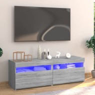 Szürke sonoma színű tv-szekrény led-lámpákkal 120 x 35 x 40 cm