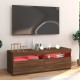 Barna tölgyszínű tv-szekrény led-lámpákkal 120 x 35 x 40 cm Barna tölgyszínű tv-szekrény led-lámpákkal 120 x 35 x 40 cm