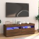 Barna tölgyszínű tv-szekrény led-lámpákkal 120 x 35 x 40 cm Barna tölgyszínű tv-szekrény led-lámpákkal 120 x 35 x 40 cm