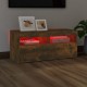Füstös tölgy színű tv-szekrény led-világítással 90 x 35 x 40 cm Füstös tölgy színű tv-szekrény led-világítással 90 x 35 x 40 cm