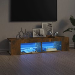 Füstös tölgyszínű tv-szekrény led-világítással 135 x 39 x 30 cm