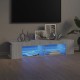 Szürke sonoma színű tv-szekrény led-lámpákkal 135 x 39 x 30 cm Szürke sonoma színű tv-szekrény led-lámpákkal 135 x 39 x 30 cm