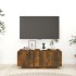 Füstös tölgyszínű szerelt fa tv-szekrény 100 x 35 x 40 cm