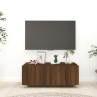 Barna tölgyszínű szerelt fa tv-szekrény 100 x 35 x 40 cm