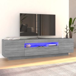 Szürke sonoma színű tv-szekrény led-lámpákkal 160x35x40 cm