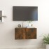 Füstös tölgy színű szerelt fa függő tv-szekrény 60 x 30 x 30 cm