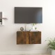 Füstös tölgy színű szerelt fa függő tv-szekrény 60 x 30 x 30 cm