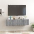 2 db füstös tölgyszínű szerelt fa függő tv-szekrény 60x30x30 cm