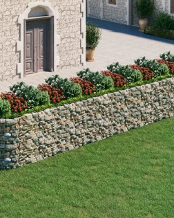 Horganyzott vas gabion magaságyás 600x100x100 cm