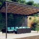 10-részes fekete polyrattan kerti ülőgarnitúra párnákkal