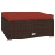13 részes barna polyrattan kerti ülőgarnitúra párnákkal