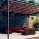 10 részes barna polyrattan kerti ülőgarnitúra párnákkal