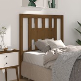 Mézbarna tömör fenyőfa fejtámla 106 x 4 x 100 cm