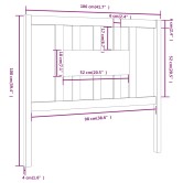 Mézbarna tömör fenyőfa fejtámla 106 x 4 x 100 cm