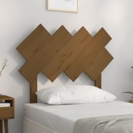 Mézbarna tömör fenyőfa ágyfejtámla 92x3x81 cm