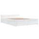 Fehér ágykeret fiókokkal 135 x 190 cm (4ft6 double)