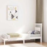 Small single fehér tömör fenyőfa ágykeret 75 x 190 cm Small single fehér tömör fenyőfa ágykeret 75 x 190 cm
