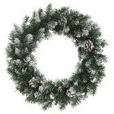 Zöld pvc karácsonyi koszorú led-ekkel 60 cm Zöld pvc karácsonyi koszorú led-ekkel 60 cm