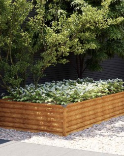 Corten acél kerti magaságyás 195x100x36 cm