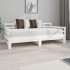 Fehér tömör fenyőfa kihúzható kanapéágy 2 x (90 x 190) cm