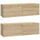 2 db sonoma-tölgyszín szerelt fa fali tv-szekrény 100x30x30 cm 2 db sonoma-tölgyszín szerelt fa fali tv-szekrény 100x30x30 cm