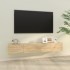 2 db sonoma-tölgyszín szerelt fa fali tv-szekrény 100x30x30 cm