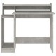 Betonszürke szerelt fa íróasztal led-ekkel 97 x 90 x 45 cm