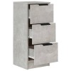 2 db betonszürke szerelt fa tálalóasztal 30 x 30 x 70 cm