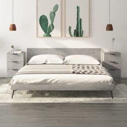 2 db betonszürke éjjeliszekrény 40 x 36 x 65 cm