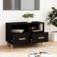 Fekete szerelt fa tv-szekrény 80 x 36 x 50 cm Fekete szerelt fa tv-szekrény 80 x 36 x 50 cm