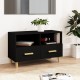 Fekete szerelt fa tv-szekrény 80 x 36 x 50 cm Fekete szerelt fa tv-szekrény 80 x 36 x 50 cm