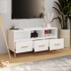 Fehér szerelt fa tv-szekrény 102 x 36 x 50 cm Fehér szerelt fa tv-szekrény 102 x 36 x 50 cm