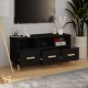 Fekete szerelt fa tv-szekrény 102 x 36 x 50 cm Fekete szerelt fa tv-szekrény 102 x 36 x 50 cm