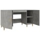 Betonszürke szerelt fa íróasztal 140 x 50 x 75 cm