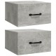 2 db betonszürke falra szerelhető éjjeliszekrény 35x35x20 cm