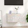 Betonszürke szerelt fa faliszekrény 60 x 36,5 x 35 cm