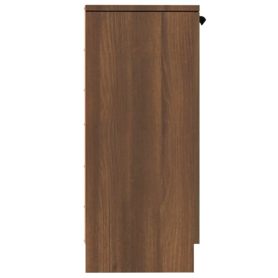 2 db barna tölgy színű szerelt fa tálalószekrény 30x30x70 cm
