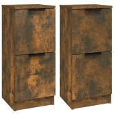 2 db füstös tölgyszínű szerelt fa tálalószekrény 30x30x70 cm 2 db füstös tölgyszínű szerelt fa tálalószekrény 30x30x70 cm