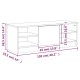 Szürke sonoma színű szerelt fa tv-szekrény 102 x 35,5 x 36,5 cm
